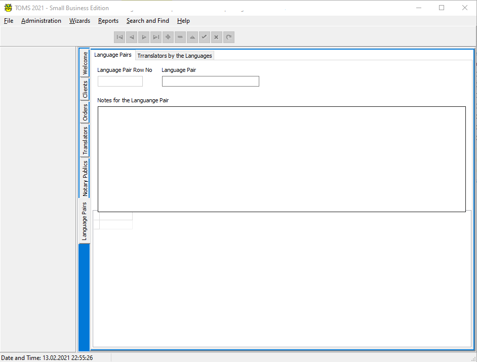 TOMS Small Business Edition - Add Language Pairs