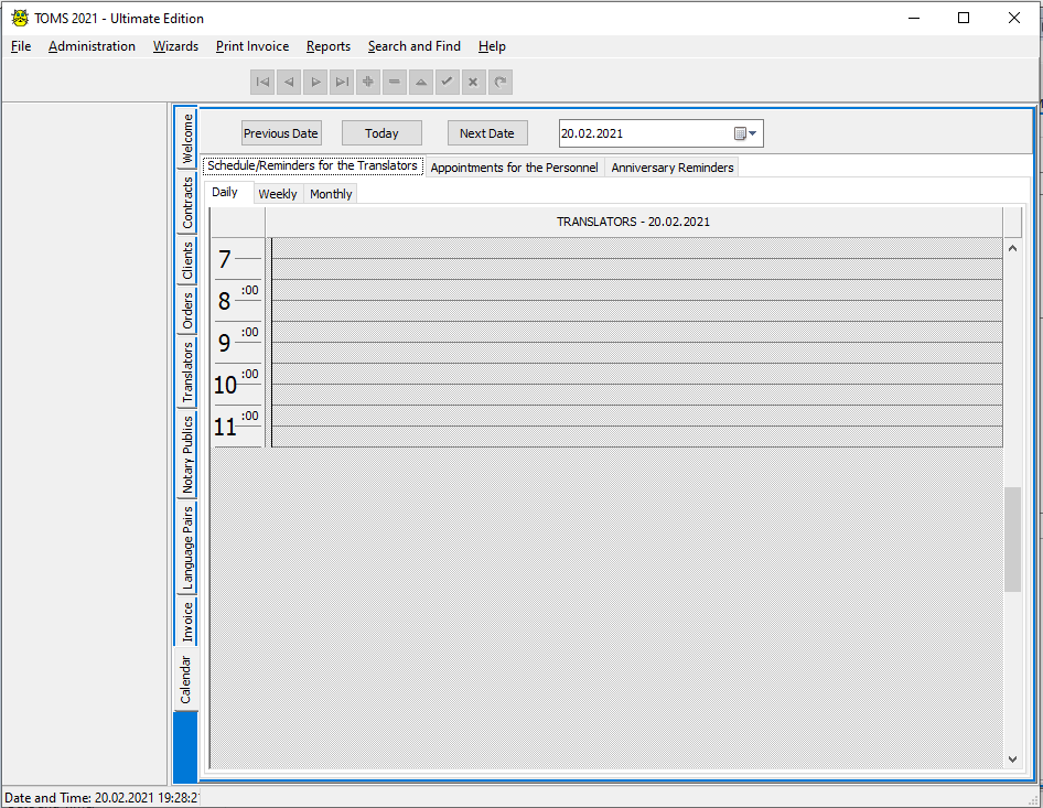 TOMS Ultimate (Multiuser) Edition - Add Appointment for Translators